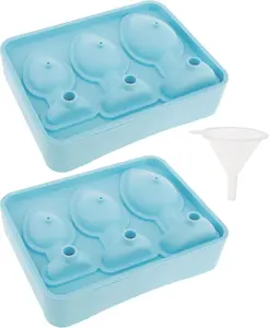 2 Pcs Prank Ice Cube Mold, Silicone Ice Cube Trays Mold, Fun Shapes Novelty Ice Maker Mold with Sealed Lid, Silicone Personalized Freezer Ice Cube Mold for Bar, Cocktails, Whiskey Coffee, Chocolate