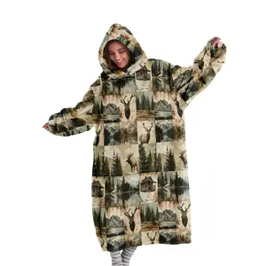 hoodie blanket, cozy hooded blanket, Wearable Blanket、Soft Flannel Blanket, Wearable Digital Print Throw, Cozy Home Decor, Perfect for Sofa, Bed, Camping, Holiday Gifts、Christmas Gift,Valentine's Day gift