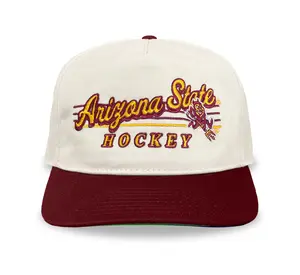 Arizona State Hockey Snapback: Cream