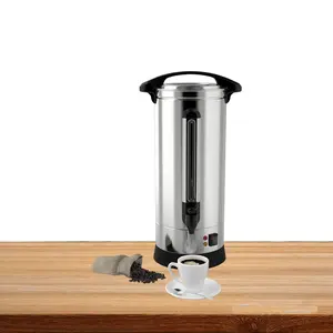 GARVEE Commercial Coffee Urn, 100 Cup Commercial Stainless Steel Coffee Maker Urn for Parties Office Catering Events Meeting Rooms-10L
