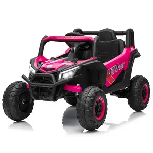 【Black Friday】GARVEE 12V Ride On UTV Truck with Remote Control, 4WD/2WD Switchable Electric Vehicle Featuring 4 Spring Suspension, EVA Tires, Safety Belt, Double Open Doors, Bluetooth, Music, and LED Lights for Ages 3-8
