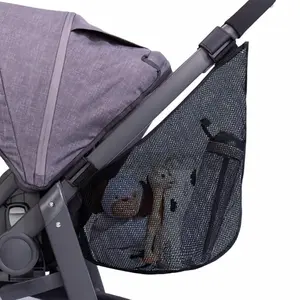 Baby Stroller Organizer, Milk Bottle Snack Toy Storage, Rear Hanging Net Bag, Convenient Infant Carriage Accessory