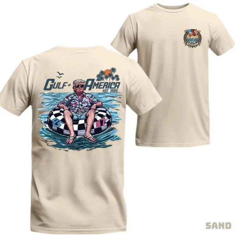 Gulf of America T-Shirt, Patriotic Beach Tee, Summer Vacation Shirt, 2025 USA Retro Style, Full Sizes - RS