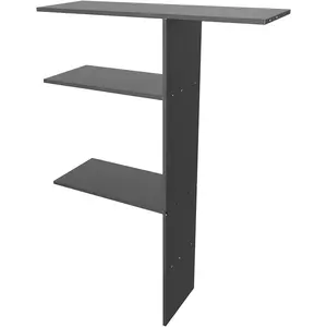 KINYING Metal Laminate Shelving Kit for Kinying Vertical Storage Cabinet, with Screw and Nuts, 68" x 46" x 15"(Color: Black)