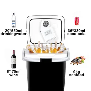 JupiterForce 5.7Gal Car Iceless Thermoelectric Cooler&Warmer Travel Fridge For BBQ Camping12V