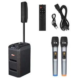 PS-841  Line Array ColumnPA/DJ System Rechargeable Bluetooth Speaker Premium sound system  loud system, ktv system and home karaoke system, with 8-inch driver, dual wireless mics,   6H playtime, support for parties & karaoke nights Audio outdoor