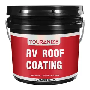 RV Roof Coating White, 1 Gallon,, Waterproof & RV Roof Sealant for, Trailer, Motorhome, EPDM, TPO & Roof Leak Repairs