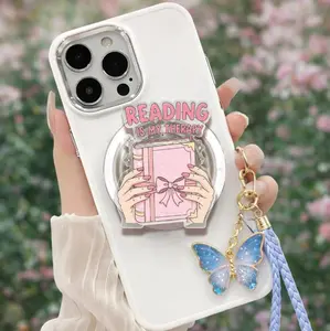 Reading Therapy Book Lover Accessory Kindle Accessories Phone Holder PopSocket Phone Grip Magnetic Pop Socket Phone Grip