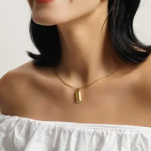 Radiant Tag Pendant Necklace