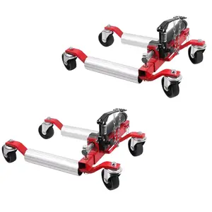 GARVEE 2PC Wheel Dolly, 1500LBS Capacity Car Dolly with Hydraulic Tire Jack for Vehicle Positioning for Truck RV Trailer