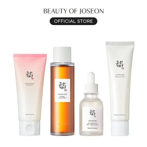 [Beauty of Joseon Official] Peel & Glow Set (Peeling Gel + Ginseng Toner + Glow Deep Serum + Dynasty Cream) | Remove Blackheads,  Moisturize, Nourish, Brightening Kit, Glow Glass Skin Care