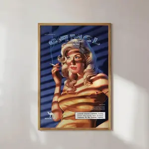 Camel POSTER - Pleasure to Burn - Female Cigarete Advertising Poster Reproduction Decor Gift