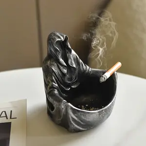 Cyberpunk Black Humor Mystery Man Ashtray Inspired by Mystery Man, Holiday Father's Day Gift Costume Jewelry & Accessories