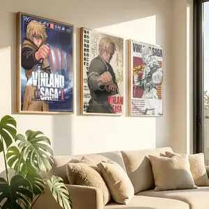 Classic Anime V-Vinland S-Saga Poster Peel & Stick Poster Set Wall Art – Self-Adhesive Aesthetic Room Decor | Gallery-Quality Waterproof Fade & Scratch Resistant Prints | Living Room, Bedroom, Dorm Home Decoration Multiple Sizes