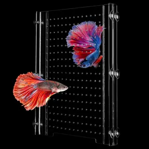 Transparent Acrylic Fish Tank Divider Separator Plate with Suction Cups for Aquarium Divider Grid Fish Tank Accessories