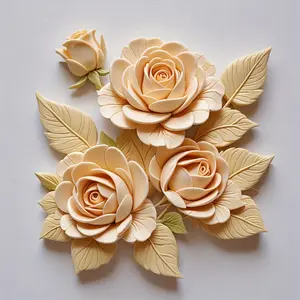 Elegant Rose and Leaf Silicone Fondant Mold - Perfect for DIY Baking, Crafts, Chocolate, Cake Decoration, and Soft Candy - Ideal for Valentine'S Day, Mother'S Day, Baking Molds | Elegant Rose Design | Durable Silicone Mold, Baking Supplies