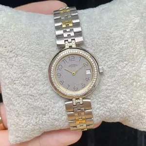 Hermes Vintage Two-Tone 25mm Quartz Silver Dial Diamond Ladies Watch 22458105