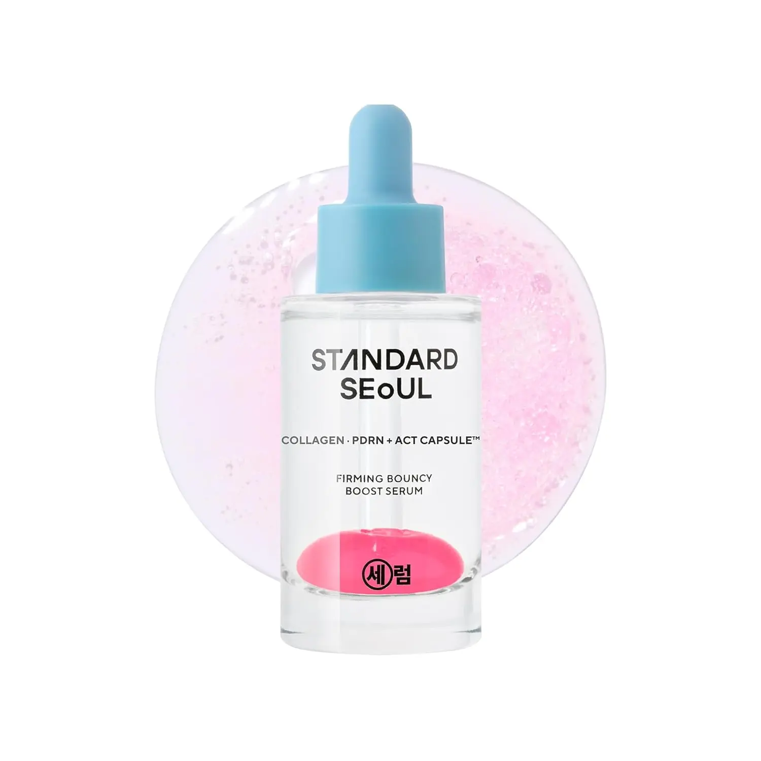 Vegan PDRN Firming Bouncy Boost Serum - Korean Lightweight Daily Capsule Formula, Black PDRN, Fermented Yeast-Derived, Under 80bp Ultra-Low Molecular, Vegan Collagen, Bakuchiol, Retinol, Pore-Refining, Smooth Resilient Skin (30ml)