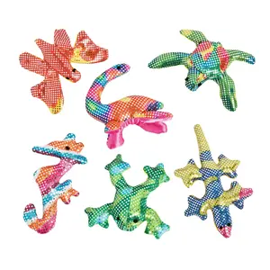 3" Bulk 48 Pc. Mini Glitter Under the Sea Stuffed Animal Toys