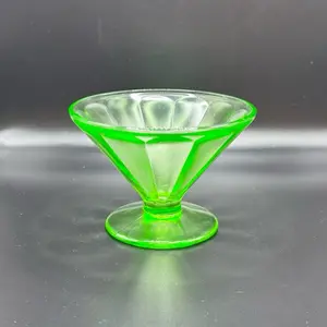 Vintage Uranium Sherbet Dish, glows under black light!