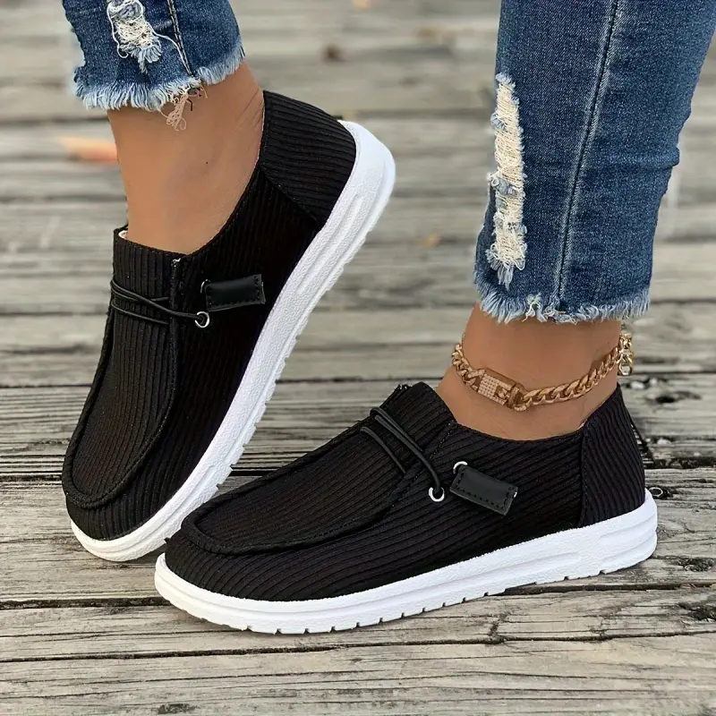 Fashionable Solid Color Skate-Inspired Slip-On Sneakers - Durable, Non-Slip Tread, Low Cut Loafers for Casual Everyday Wear - For Men & Women - Canvas Material - Perfect for Street Style & Casual Occasions - Great Gift for Teens & Young Adults