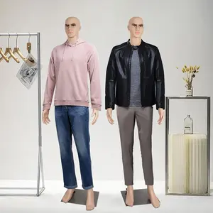 73-Inch Adjustable Full-Body Male Mannequin, Realistic Detachable Dress Form with Rotatable Head & Arms, Metal Base Cardboard Home Decor Sewing Display Stand