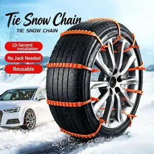 Universal Car Anti-Slip Chains, Snow Mud Emergency Escape Plastic Tire Chains, General Use Vehicle Anti-Skid Straps