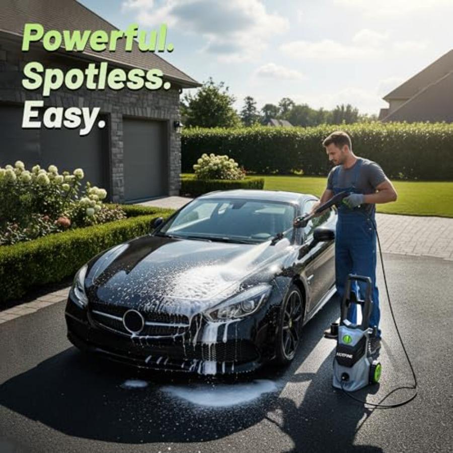 Pressure Washer Power Washer with Foam Cannon High Pressure Washer for Cars Decks Fences Patios and Driveway Decks High Pressur