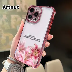 Lily - Hope Promise Mobile Phone Case for iPhone 17 16 Pro Max 15 Plus 14 13 12 11 E Air Four Corner Anti-drop Shockproof Non-slip Silicone Transparent Protective Cover