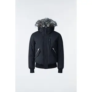 MACKAGE Dixon-x-blk/silver Hooded Down Coat Mens Apparel