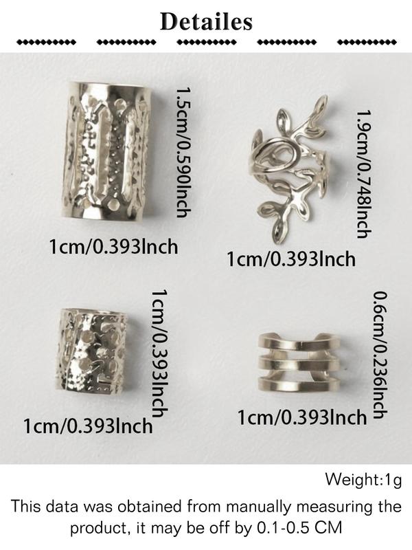Hair Jewelry for Braids Accessories,Pirate Costume Women Accessories, Hair Beads for Braids, Gold Silver Hair Accessories, Braids Rings Cuffs Clips for Dreadlock Accessories Dreadlock Beads Metal Hair Clips Decoration