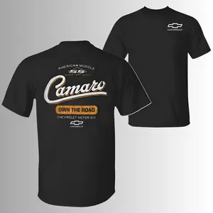 Camaro SS Own The Road Chevrolet T-Shirt, 2 Sides, American Muscle Super Sport Camaro Shirt