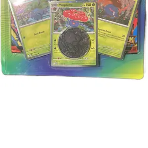 Pokémon Oddish, Gloom & Vileplume Card Lot with Coin and Sealed Pack