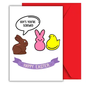 Funny Bunny Easter Card for Adults, Easter Card Friend, Joke Easter Card, Funny EasterGreeting Card