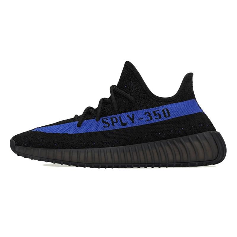 Adidas Originals Yeezy Boost 350 V2 "Dazzling Blue" GY7164 Comfortable Athletic Wear Low-top Urban Commuter Running Shoes Unisex Black & Blue