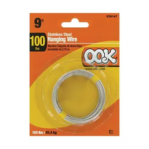 Ook 50116 9 Durasteel Stainless Steel Hanging Wire  (Pack Of 12)