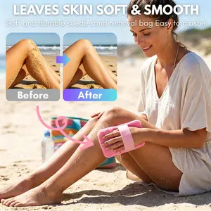 1pc Summer Beach Sand Removal Tools, Brushes for Cleaning Sand, Vacation Beach Sand Bags, Outdoor Sand Cleaning Gloves, Sand Removal Bags And Brushes, Outdoor Gloves