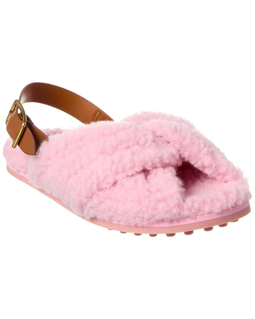 TOD’s Shearling & Leather Sandal