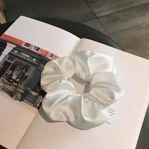 Silk Satin Scrunchies, Soft Aesthetic Hair Ties, Cute Pastel Hair Accessories, Gentle Ponytail Holder For Women Girls