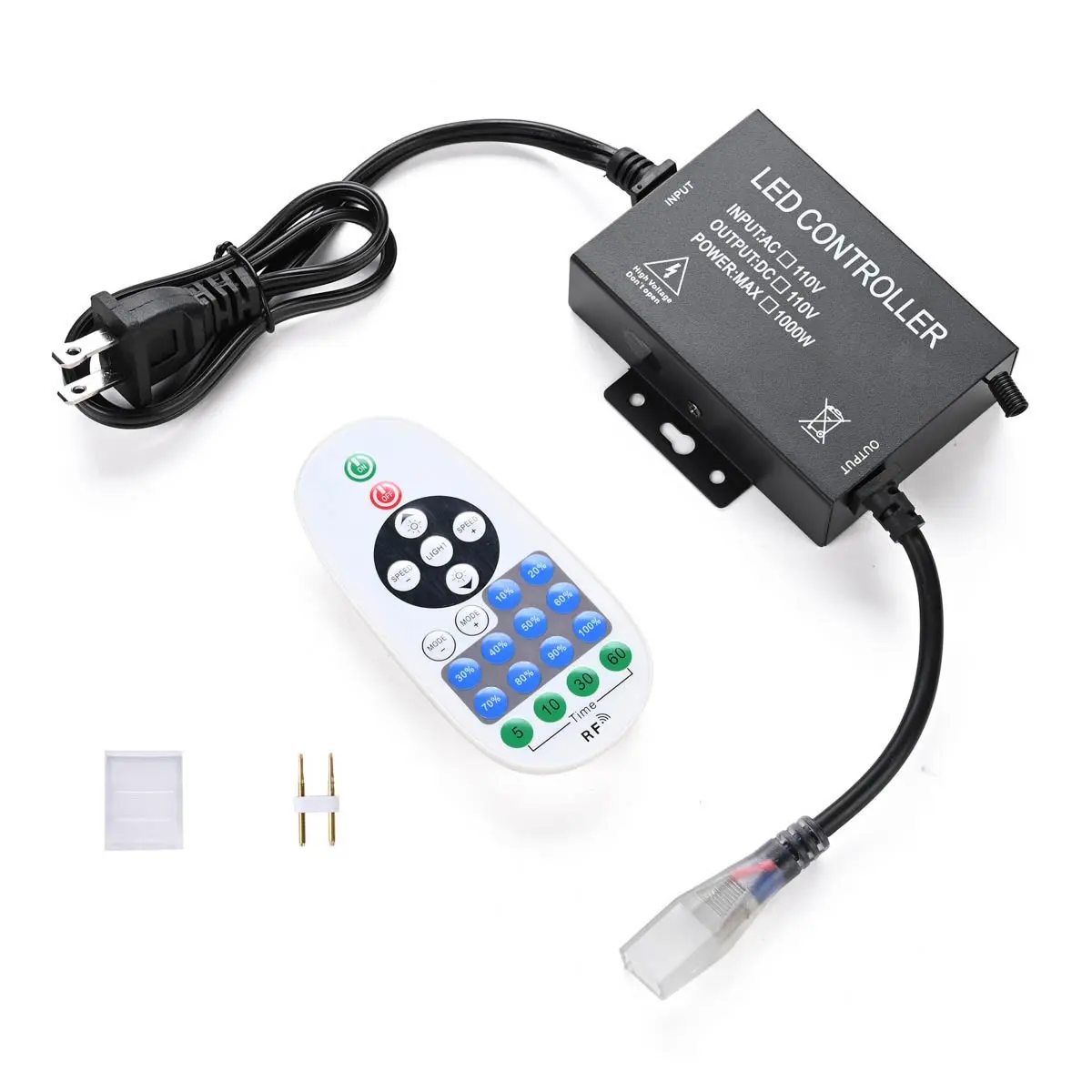 Yescom LED Controller RF Remote for Neon Rope Light Warm White