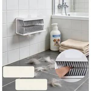 SICANDAENHK Keep your shower drain clog-free with this white wall-mounted shower hair catcher!Reusable, flexible hair collector traps hair effectively without blocking water flow, easy to install on smooth walls, simple to clean and reuse
