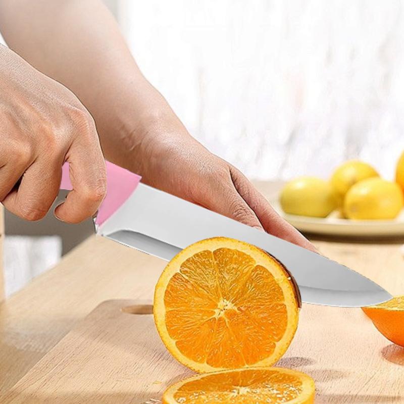 15-Piece Kitchen Knife Set with Solid Wood & Plastic Knife Block: Chef's Knife, Japanese-Style Knife, Meat/Vegetable Knife, Chicken Bone Knife, German-Style Steak Knife – All Included. Wooden Sturdy Chopping Sturdy Chopping