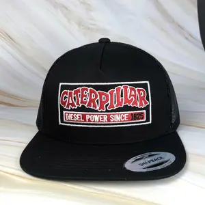 Caterpillar Embroidered Retro Hat Trucker Hat Many Colors Snapback Hat, Unisex Casual Street Style, Gift Idea For Her Him, Unisex Everyday Wear
