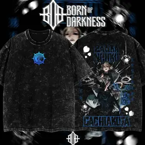 BornOfDarkness - Zanka Nijiku Gachiakuta Vintage Unisex Oversize Anime Manga Washed Cotton T-shirt, Graphic Tee, Anime Lover, A Top nime Merch Fan, Outfits Men, Boys Merch S1U