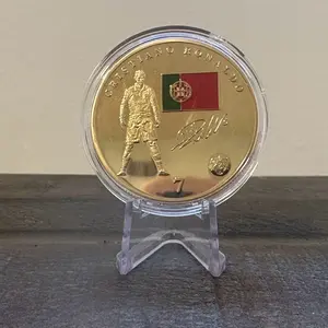 Cristiano Ronaldo Soccer Commemorative Coin Portugal And Real Madrid
