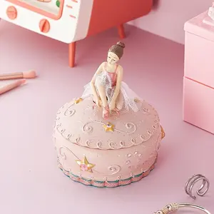 Elegant Music Box Ballerina Dream Princess Style Jewelry Case Organiser, Perfect Gift for Girls & Women, Unique Decorative Storage Solution