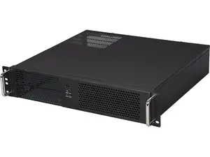 iStarUSA D-214-MATX Black Steel 2U Rackmount Chassis 2 External 5.25" Drive Bays