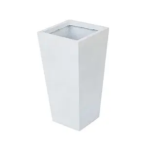 LuxenHome White MgO 18.5"H Tall Tapered SquarePlanter LuxenHome White MgO 18.5"H Tall Tapered SquarePlanter