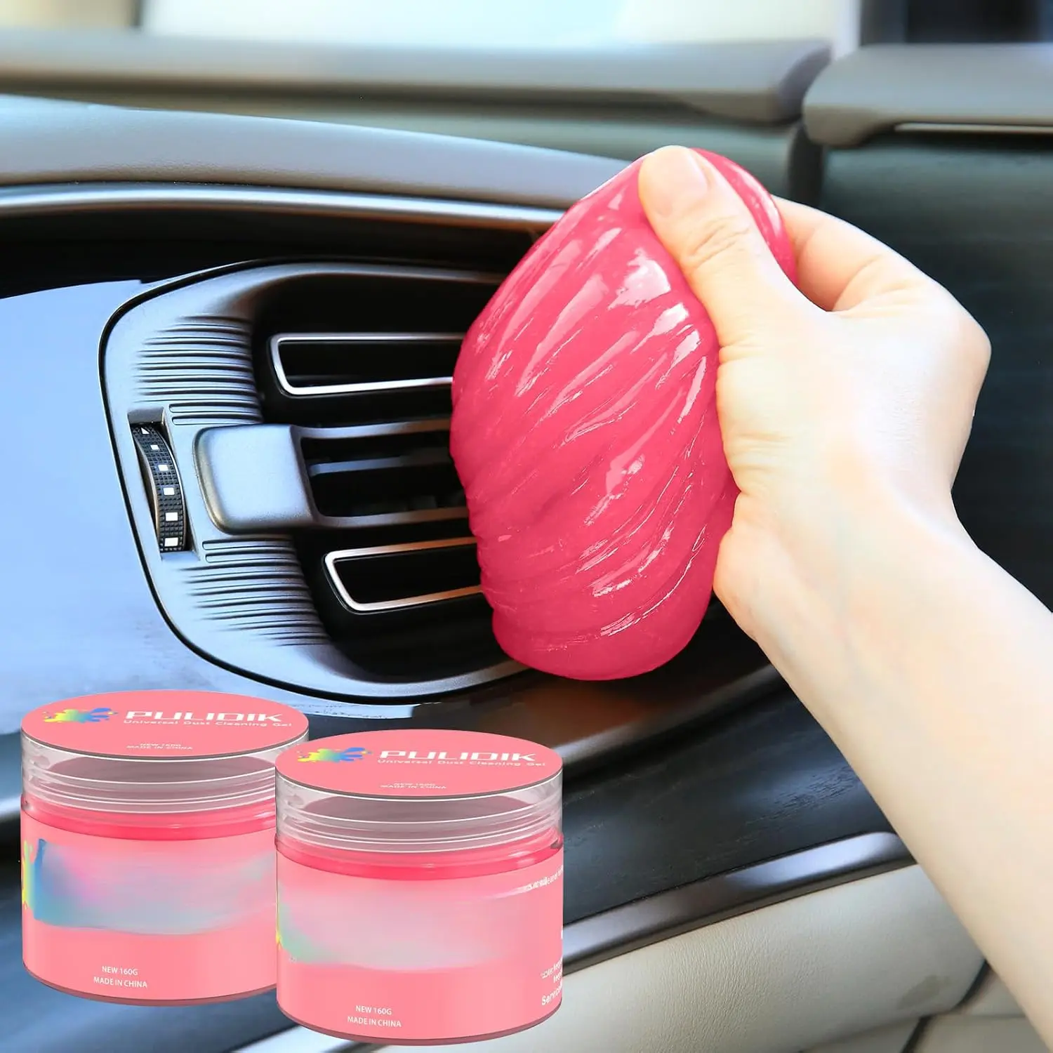 Cleaning Gel  Cleaning Putty  Putty Auto Detailing Tools  Slime Cleaner Dust Cleaning Gel for  Interior Cleaner  Cleaning Supplies  Accessories Pink (2Pack)