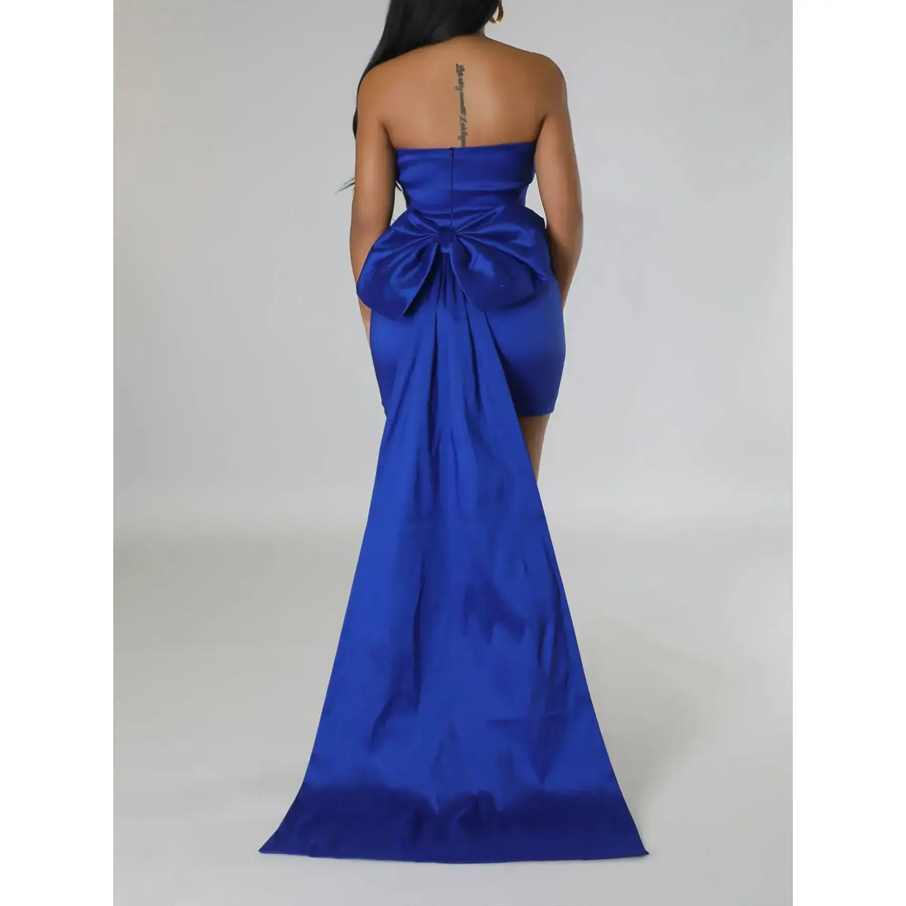 royal blue satin dress mini Cute Royal Blue Short Prom Dress,Organza Short Cocktail Party Gown ,Gi –  Siaoryne main image 0